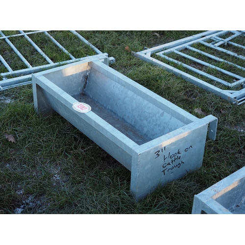 Galvanised hook on cattle trough 3ft