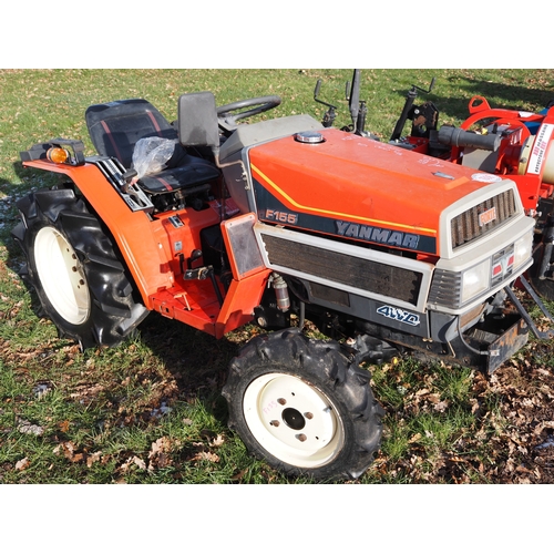 1606 - Yanmar F155 4WD compact tractor. Key in office