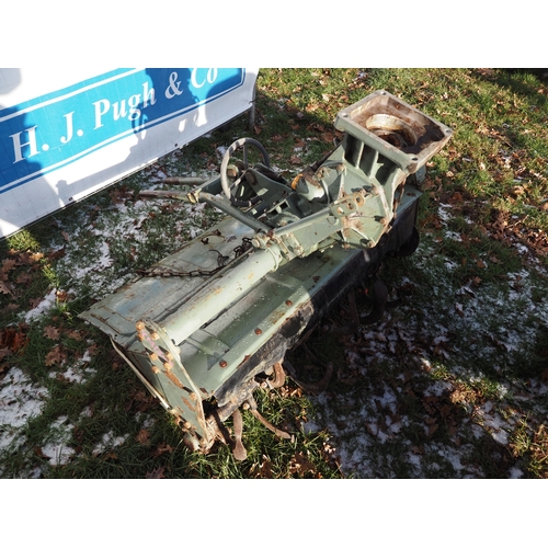 1608 - Yanmar YM1300D 4WD compact tractor and tiller. Key in office