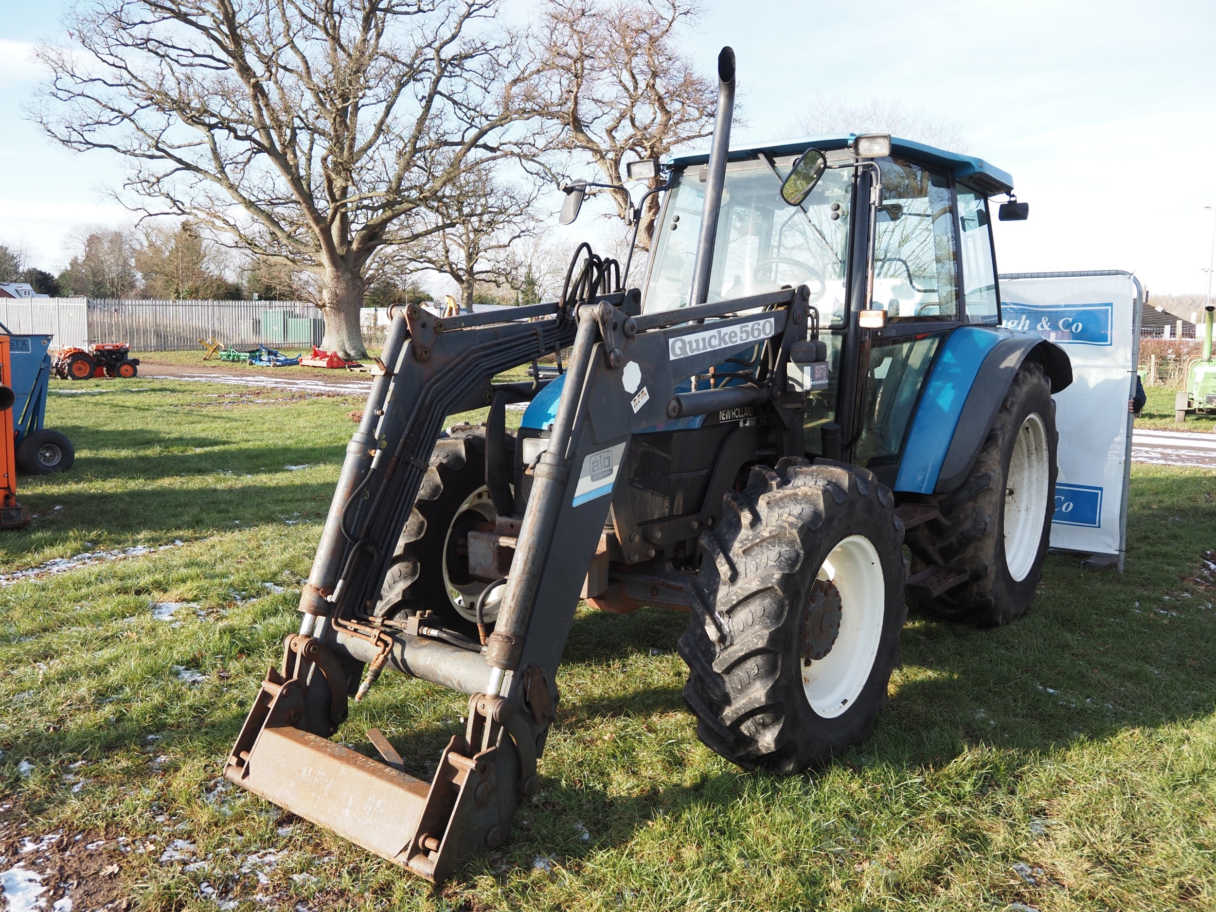 New Holland 6635 4wd tractor. Runs and drives. Showing 8364 hours. C/w ...