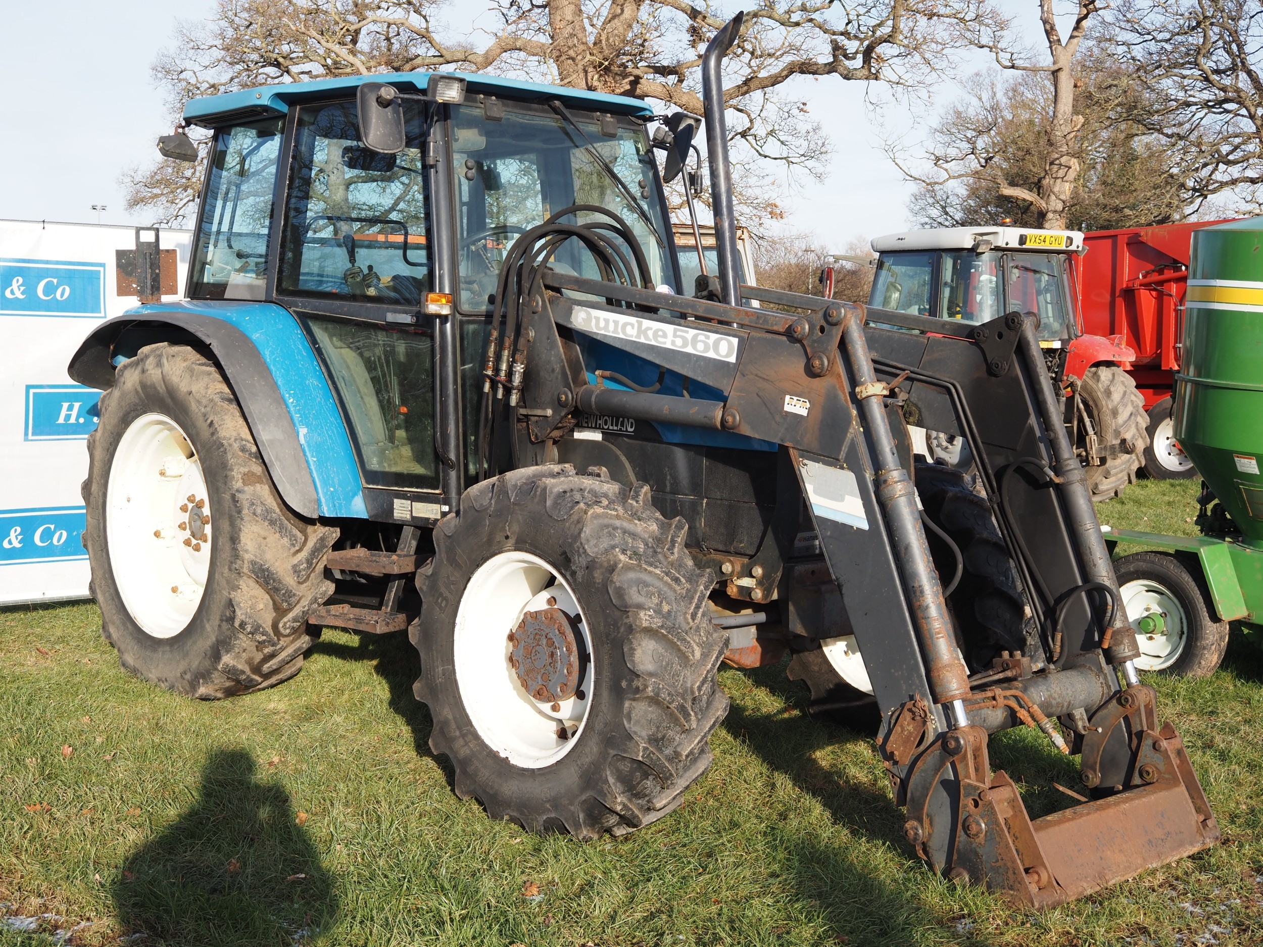 New Holland 6635 4wd tractor. Runs and drives. Showing 8364 hours. C/w ...