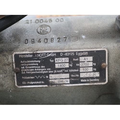 38 - Twin axle 12ft flat bed trailer