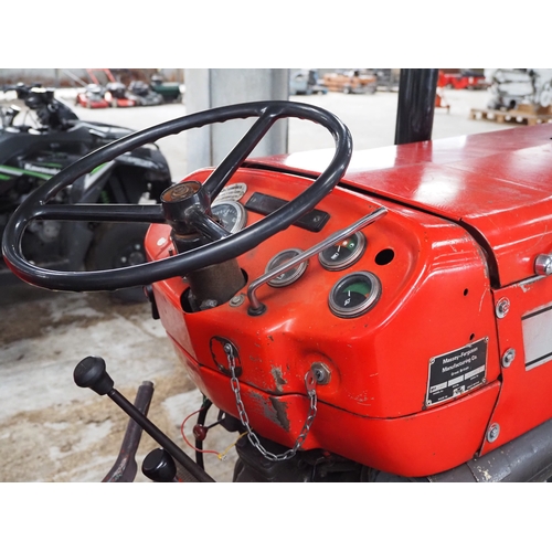 42 - Massey Ferguson 230 tractor. Showing 2942 hours, runner. Serial no. 535848. Reg. B637 OKV