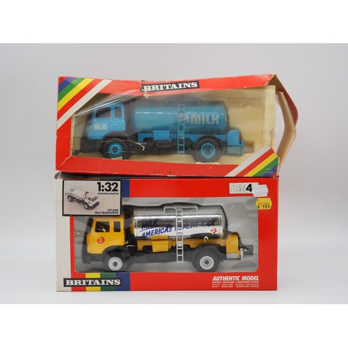 158 - Britains 1:32 scale boxed model Leyland milk transporter and milk transporter  RARE