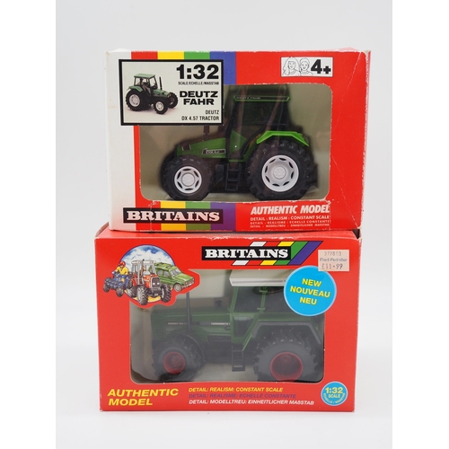168 - Britains 1:32 scale boxed model Deutz Fhar DX 4.57 and Fendt 615 LSA with flotation tyres