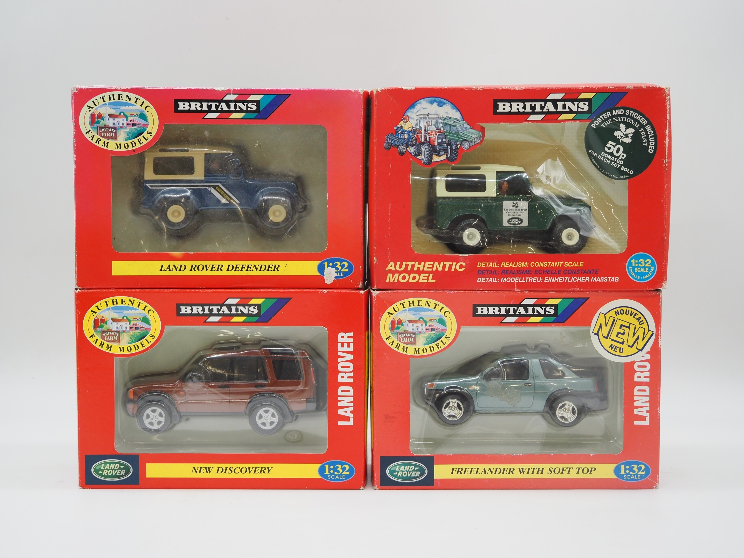 Britains 1:32 scale boxed model Land Rover Defender, New Discovery ...