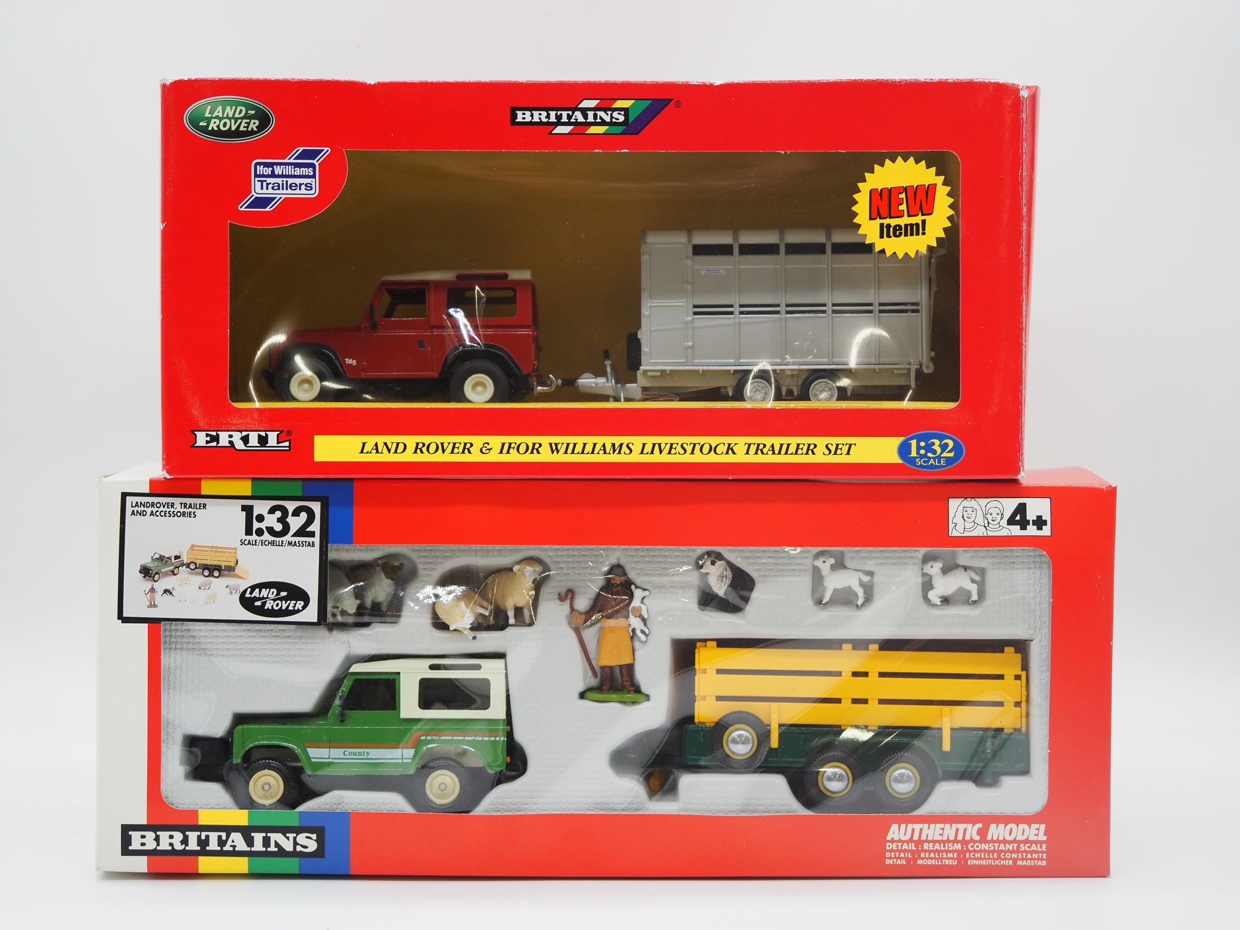 Britains 1:32 scale boxed model Land Rover Defender Ifor Williams ...