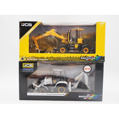 Britains 1:32 scale boxed model JCB 3CX backhoe loader and JCB Hydradig