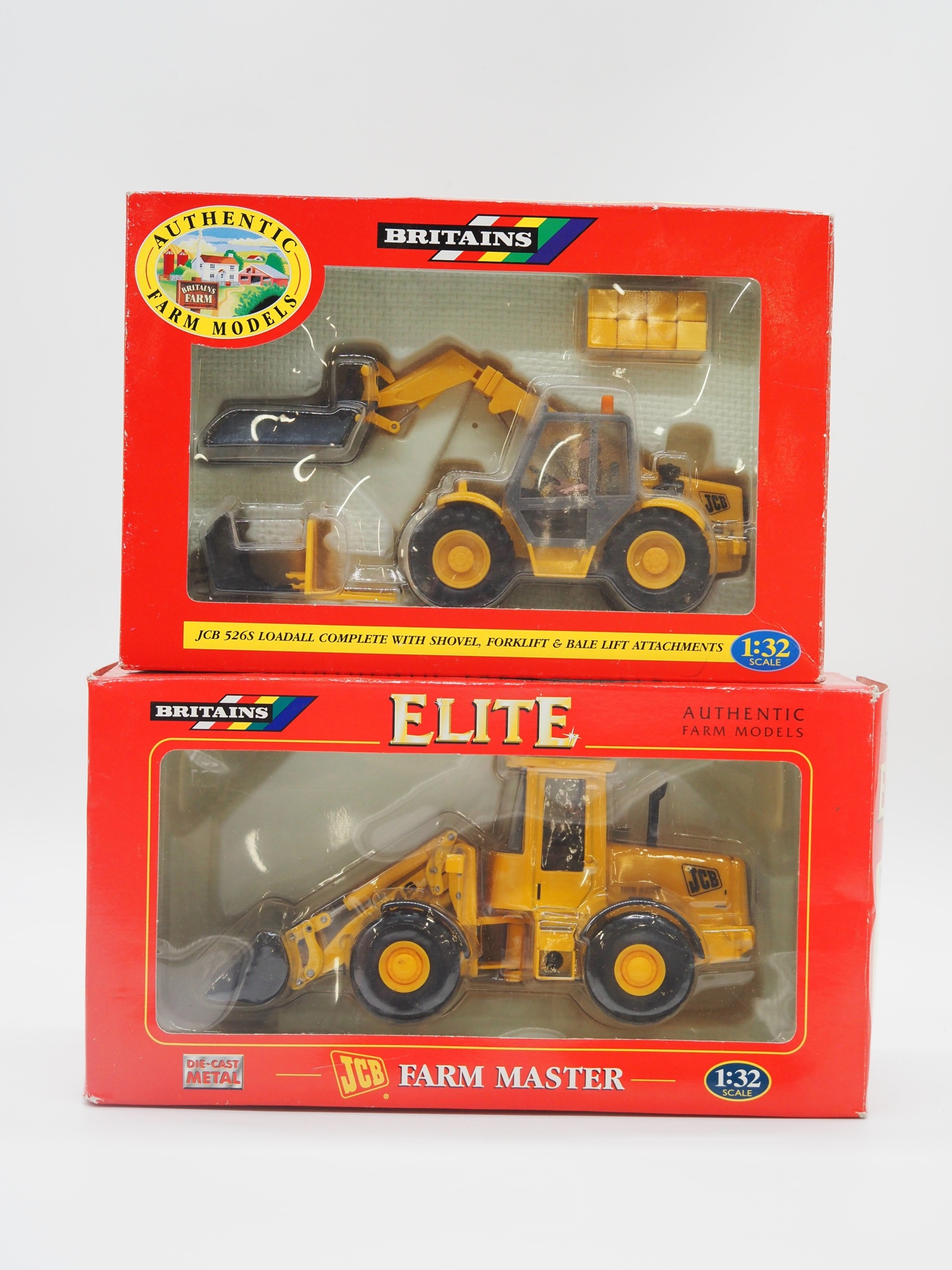 Britains 1:32 scale boxed model JCB Farm Master and 526S loadall ...