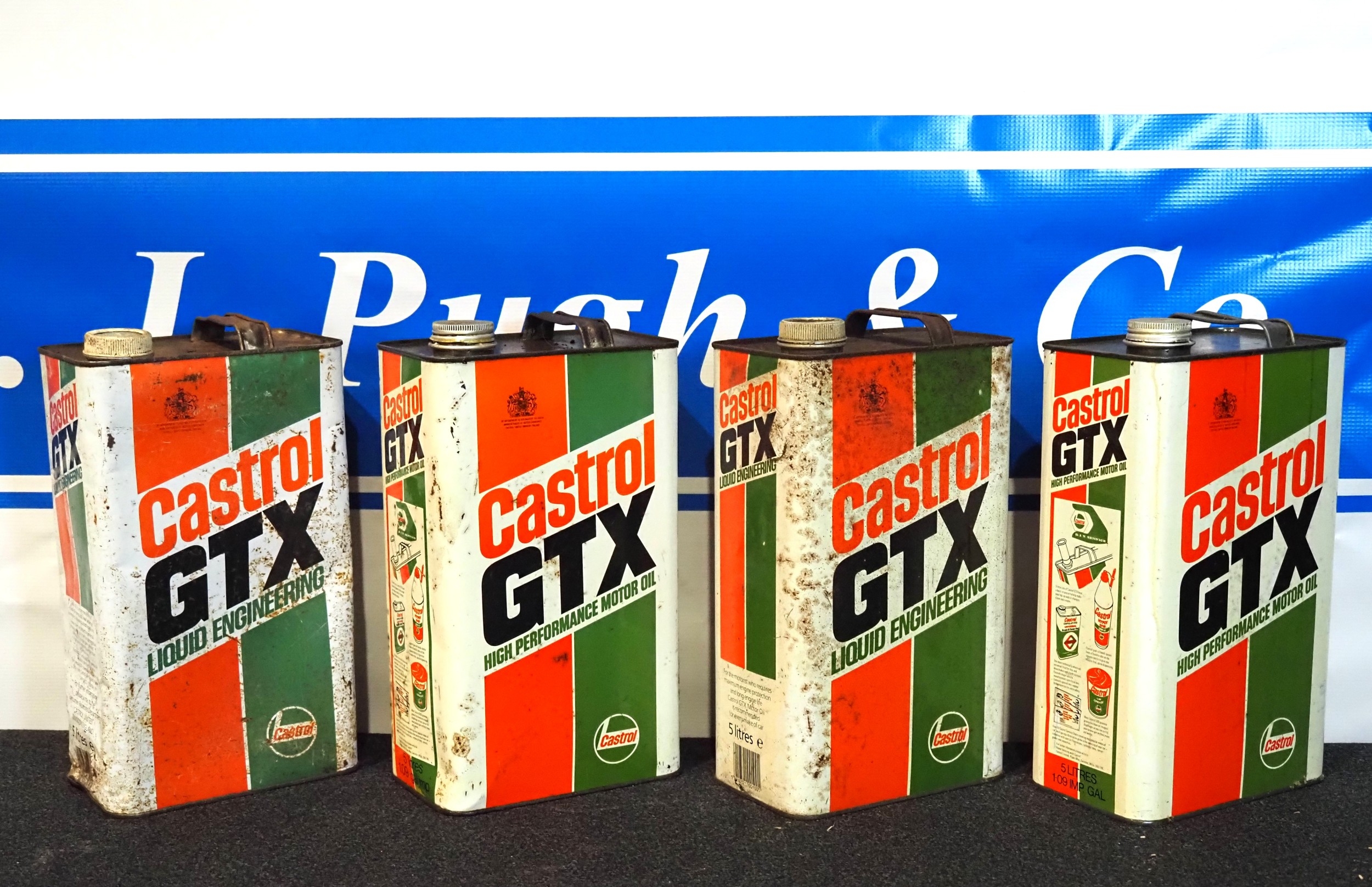 Castrol GTX 5 litre oil cans - 4