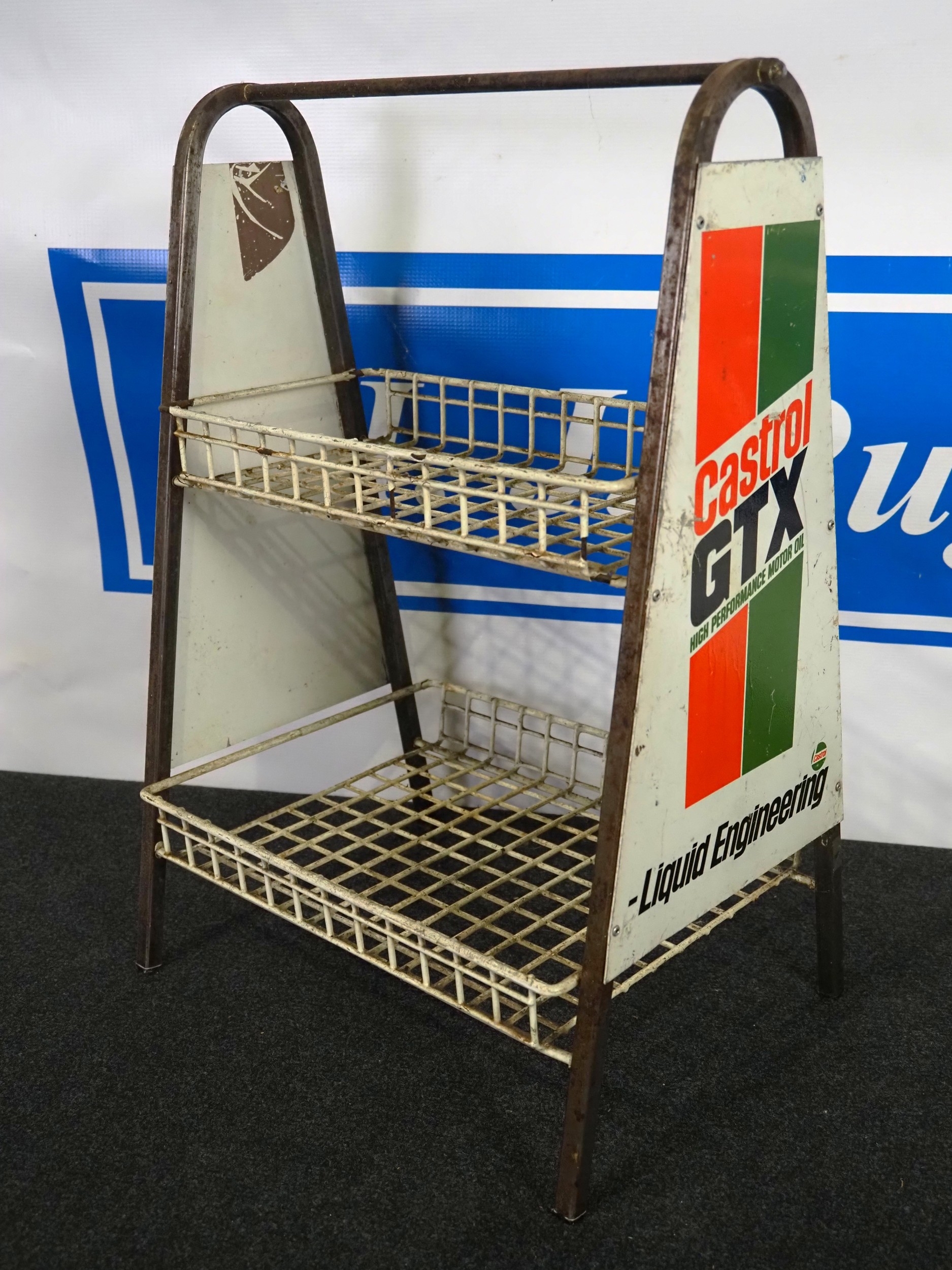 Castrol GTX oil bottle display rack