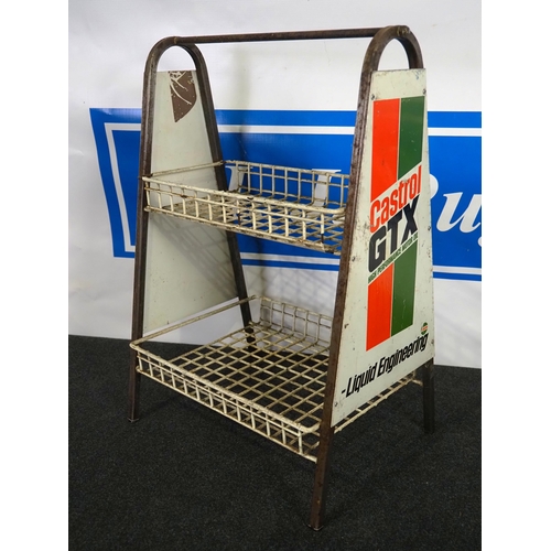 Castrol GTX oil bottle display rack