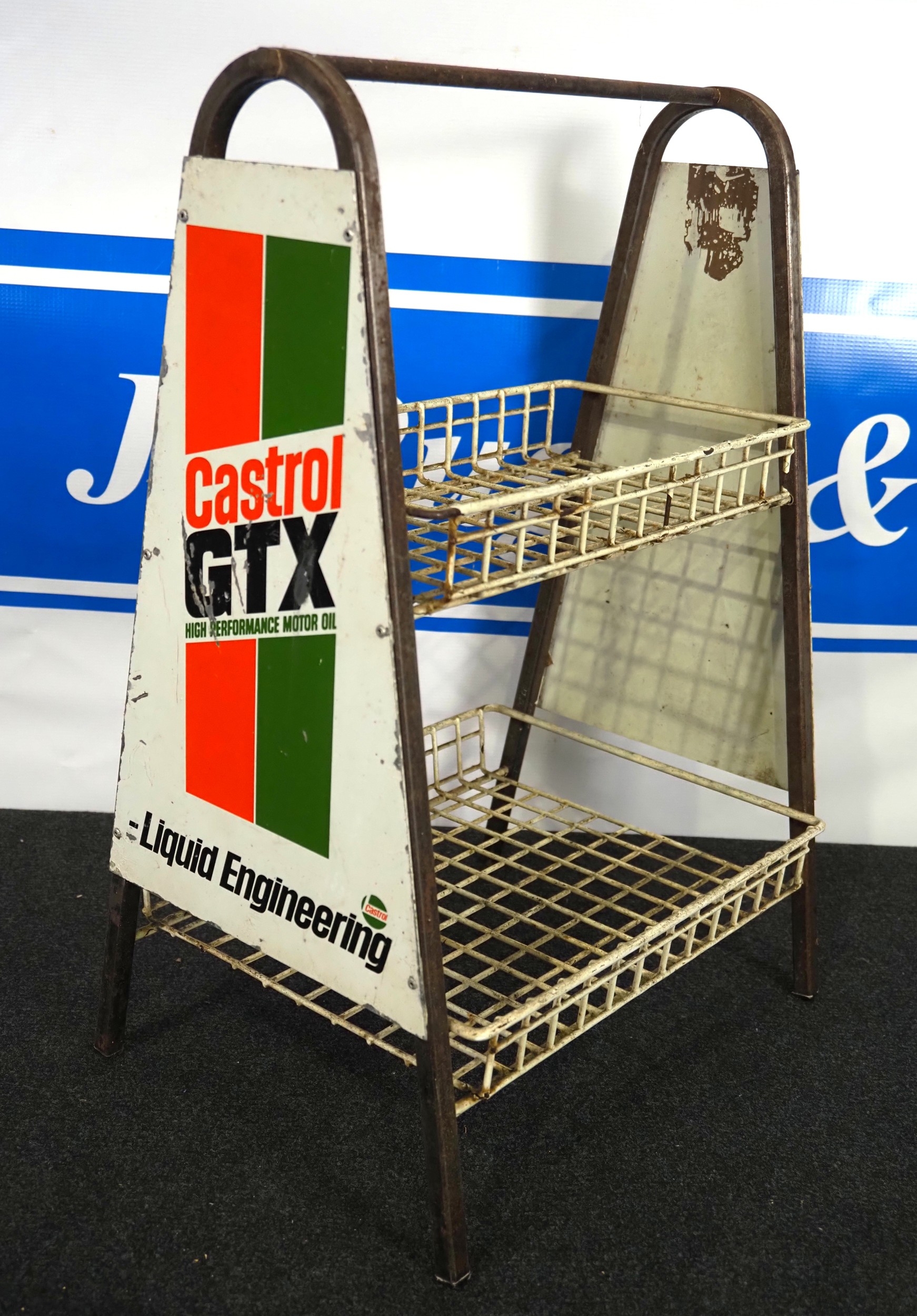 Castrol GTX oil bottle display rack