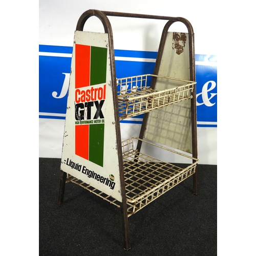 Castrol GTX oil bottle display rack