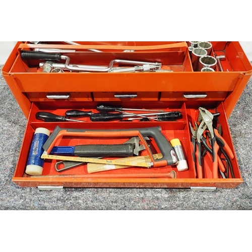 Britool metal toolbox complete with key and contents of Britool sockets ...