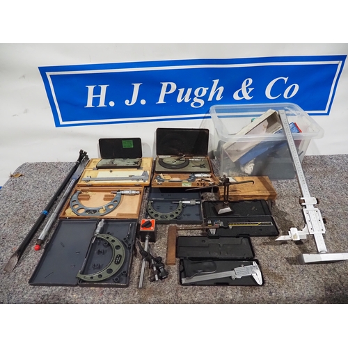 Micrometers, calipers and other tools