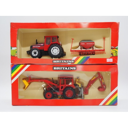 Britains 1:32 scale boxed model 9618 Valmet 805 tractor with seed drill ...