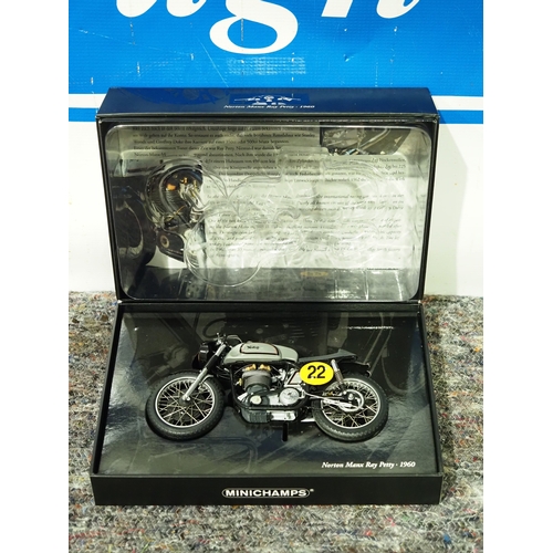 Minichamps Norton Manx Ray Petty 1960 1:12 scale model in box