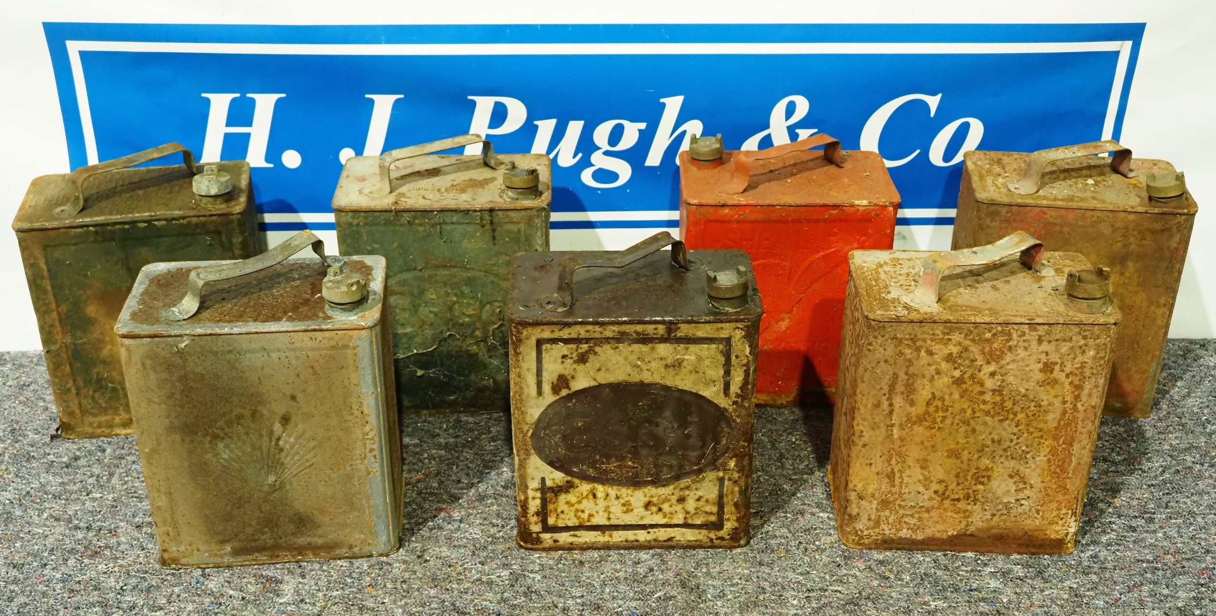 2 Gallon fuel cans to include Shell, WD 1953 and Esso - 7