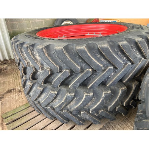 BKT Agrimac VF 480/80 R50 rear wheels and tyres to fit Fendt 724 tractor