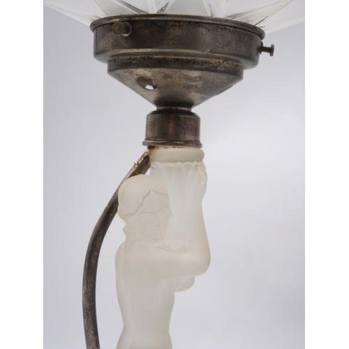52 - Art Deco frosted glass lamp in the form of a woman 17
