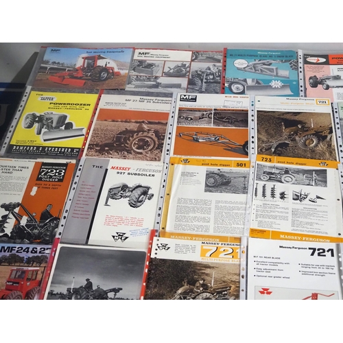 1076 - Massey Ferguson implement brochures to include graders, subsoilers, post hole borers and earth movin... 