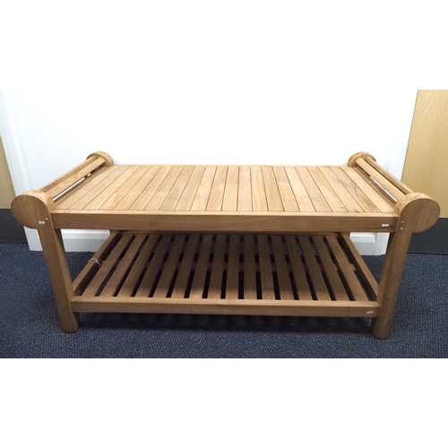 629 - Teak garden coffee table