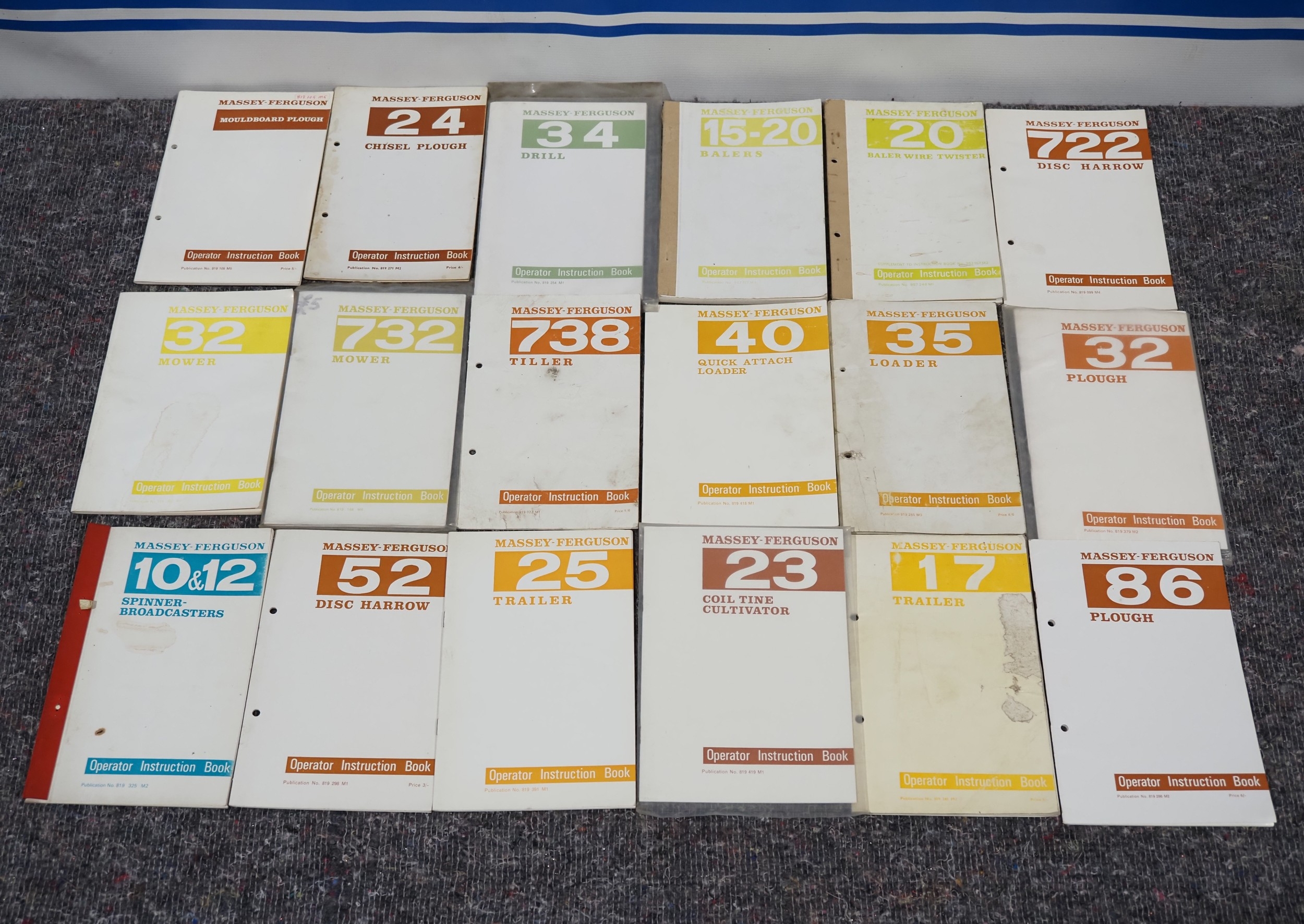 Massey Ferguson implement operator instruction books to include MF24 ...
