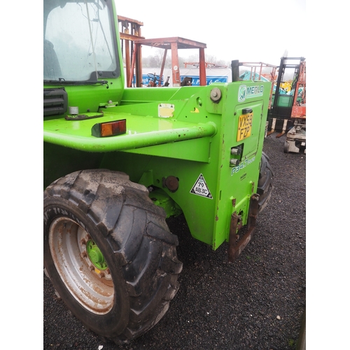 Merlo P34-7 Plus Turbo Farmer telehandler. Showing 7647 hours. Reg ...