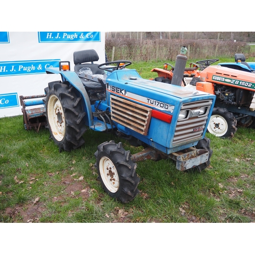 Iseki TU1700 4wd compact tractor with tiller. Key in office