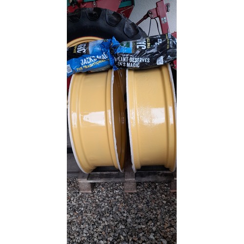 David Brown 990 Implematic rear wheels 11x32. Painted and c/w inner ...