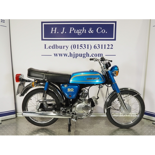 Suzuki AP50B motorcycle. 1977. 49cc Frame No. A50P 45778 Engine No. A50 ...