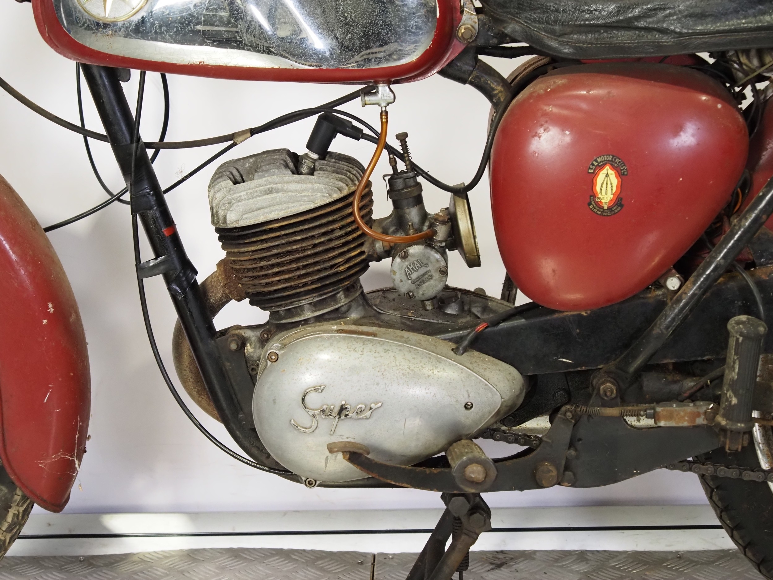 BSA D7 Bantam motorcycle restoration project. 1966. 175cc Frame No. D7 ...