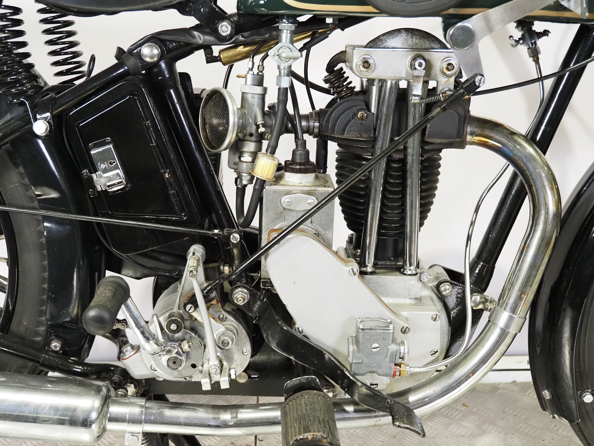 BSA model B35-2 motorcycle. 1935. 249cc Frame No. E1 3205 Engine No. E2 ...