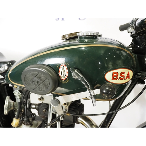 BSA model B35-2 motorcycle. 1935. 249cc Frame No. E1 3205 Engine No. E2 ...