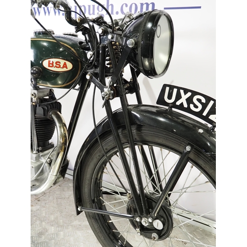 BSA model B35-2 motorcycle. 1935. 249cc Frame No. E1 3205 Engine No. E2 ...