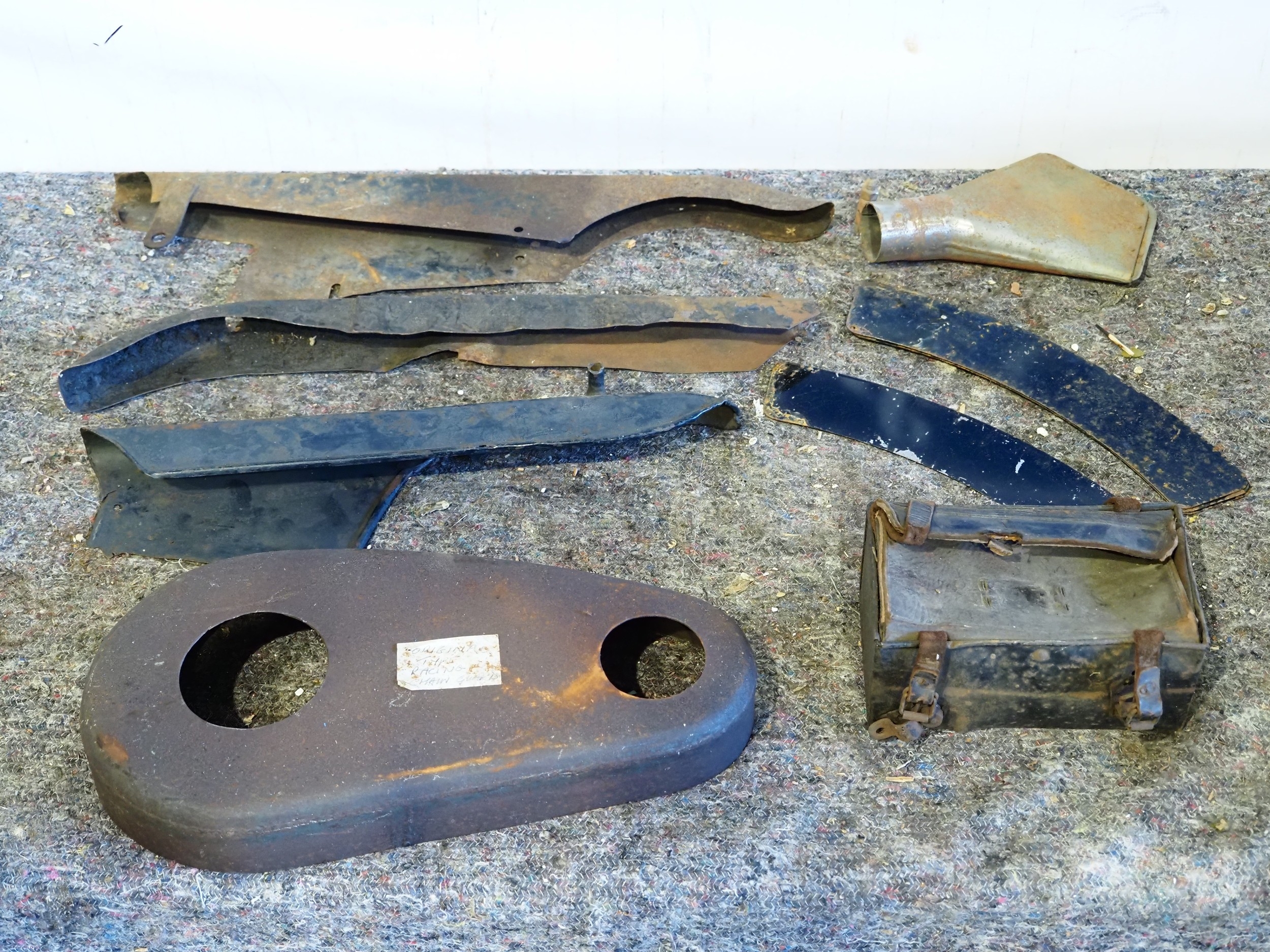 Vintage primary chainguard, rear guards and toolbox