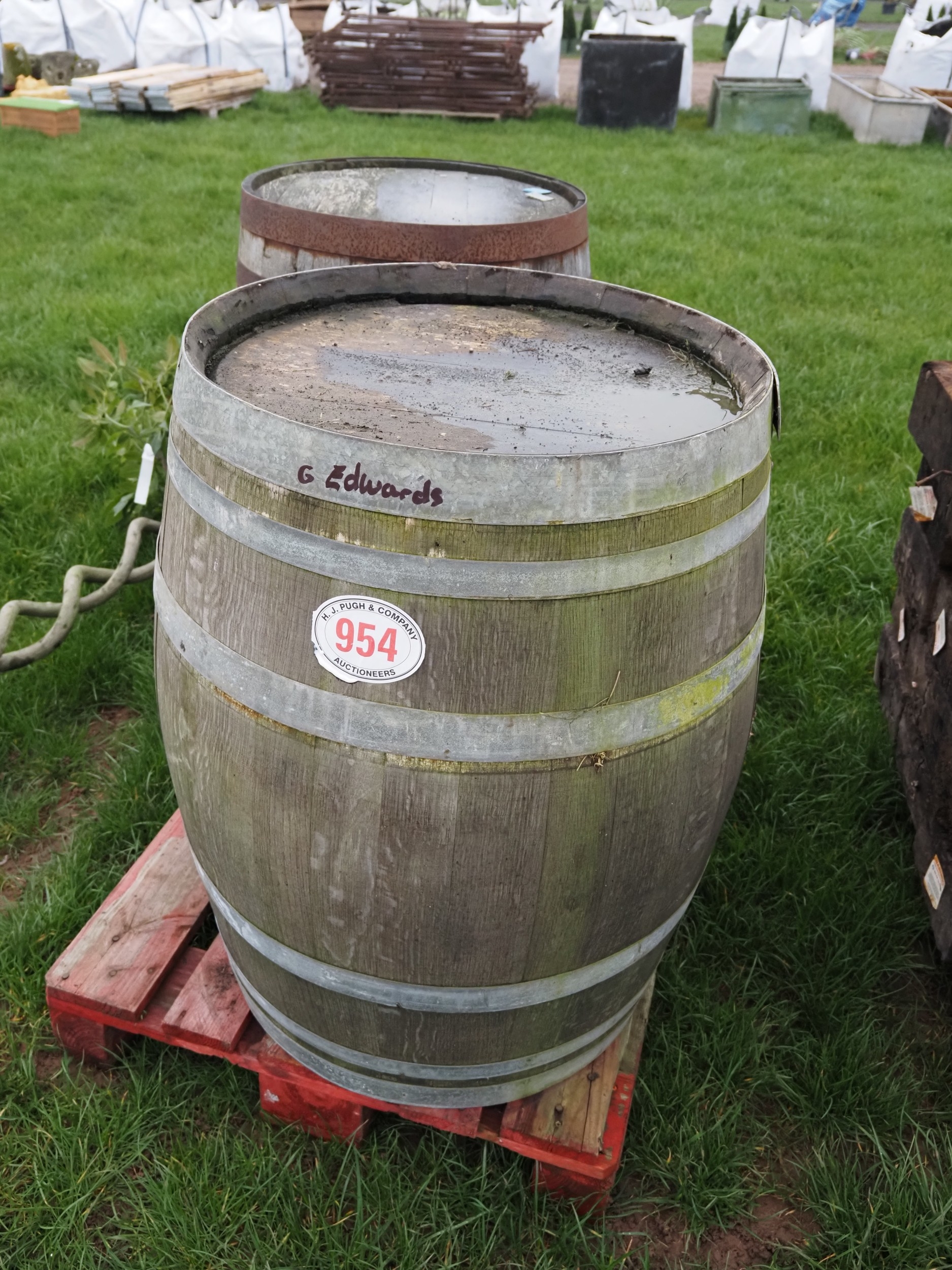 Cider barrels - 2 and gate