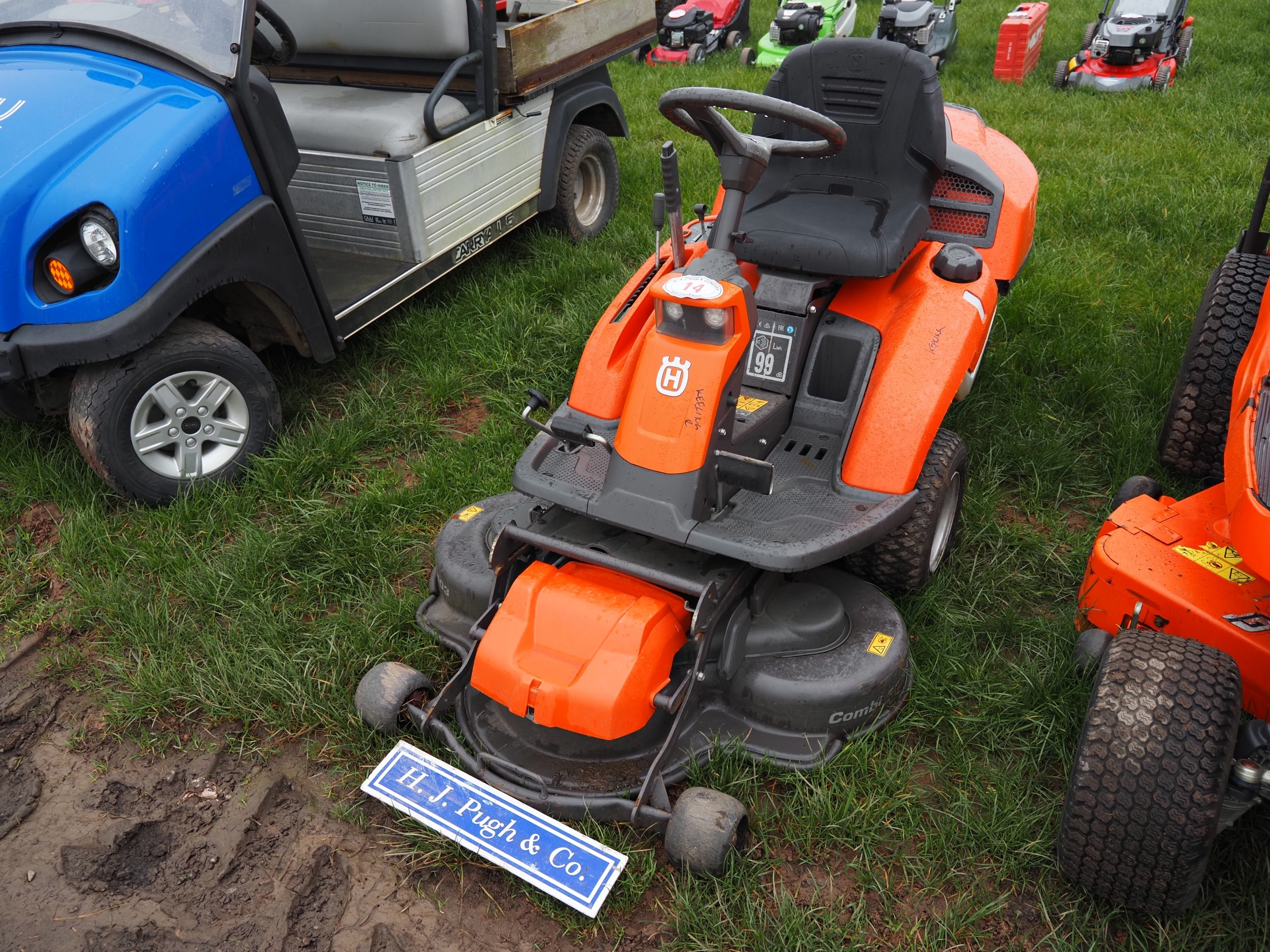 Husqvarna R216 AWD ride on mower, runs. Key in office