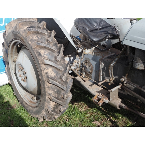 2001 - Ferguson TEA petrol/TVO tractor with pulley. Runs and drives. Reg. AEJ 439. V5 and old buff logbook ... 