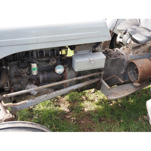 2001 - Ferguson TEA petrol/TVO tractor with pulley. Runs and drives. Reg. AEJ 439. V5 and old buff logbook ... 