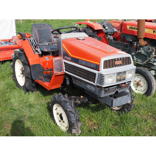 2032 - Yanmar F145D 4WD compact tractor with Yanmar RSA1205 tiller. Key in office