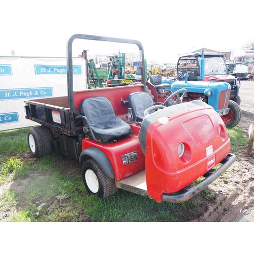 2061 - Toro Workman 3300D. Hydraulic tipper, starts and drives. Key in office