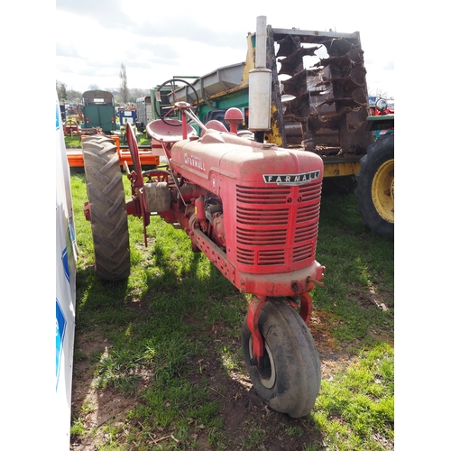 2066 - Farmall H tricycle tractor. Reg. 354 YUH. V5 in office