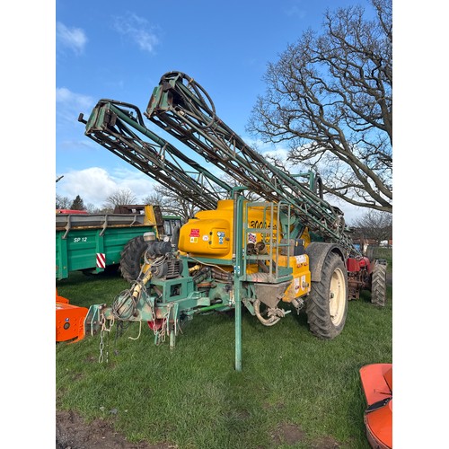 Knight Laser 3000 litre Airtec crop sprayer. Controls and flow meter in ...