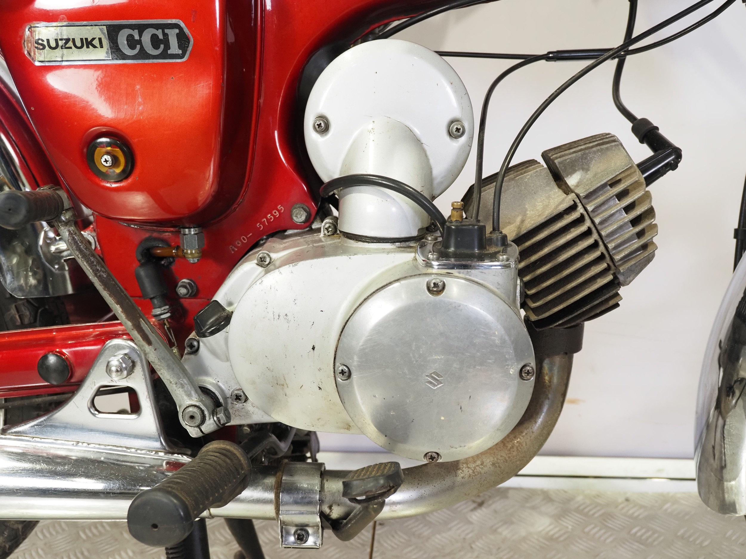 Suzuki AS100 motorcycle. 1971. 100cc Frame No. A90- 57595 Engine No ...