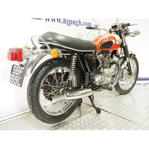 Triumph Daytona motorcycle. 1973. 500cc Frame No. T100R DH31196 Engine ...