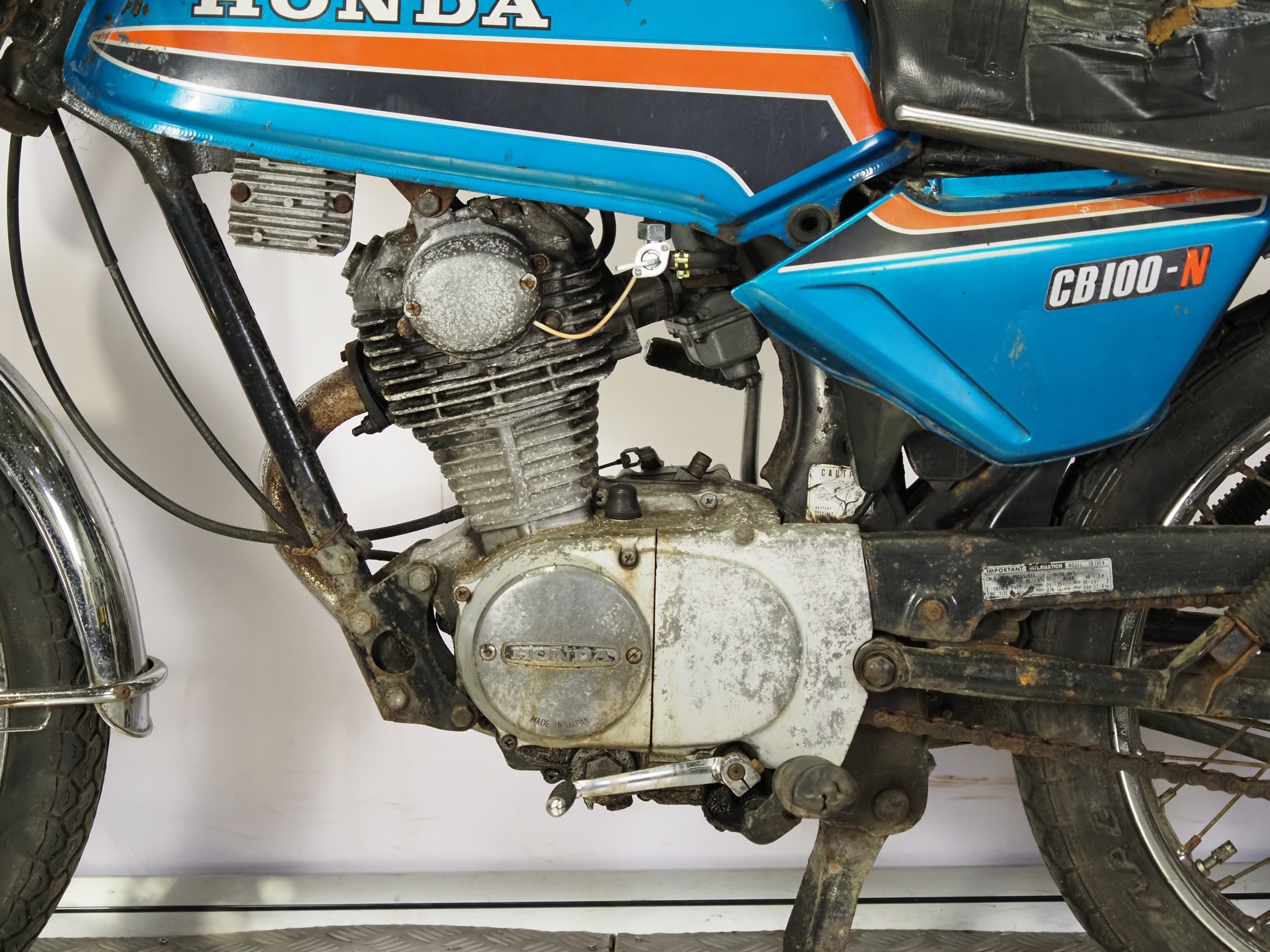 Honda CB100a motorcycle project. 1981. 99cc Frame No. CB100 1018561 ...