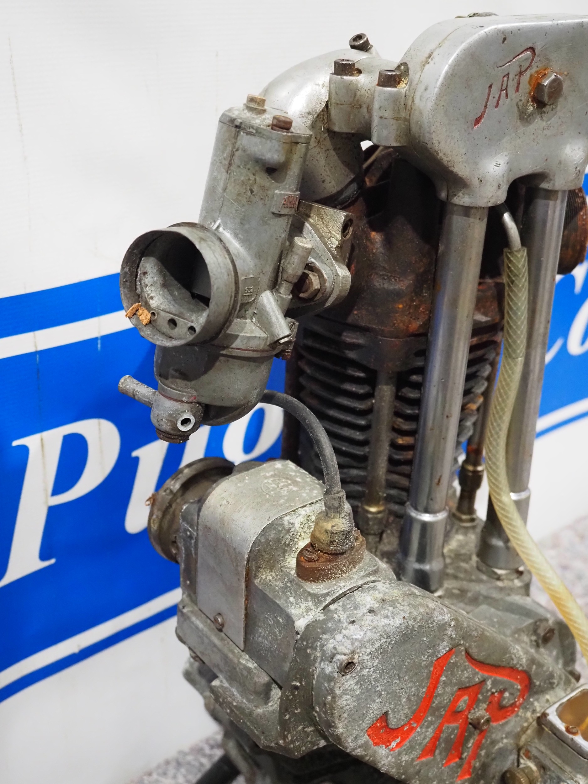 JAP 350cc Grasstrack engine, AMAL carburettor and magneto. 1948. Engine ...