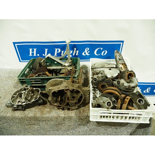 Boxes of BSA C15 spares - 2
